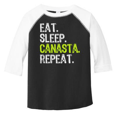 Eat Sleep Canasta Repeat Game Player Lover Funny Toddler Fine Jersey T-Shirt