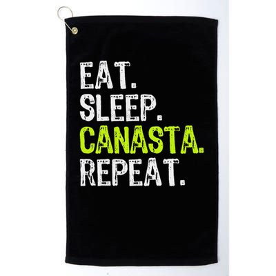 Eat Sleep Canasta Repeat Game Player Lover Funny Golf Towel