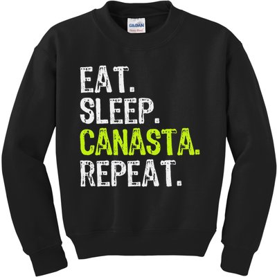 Eat Sleep Canasta Repeat Game Player Lover Funny Kids Sweatshirt