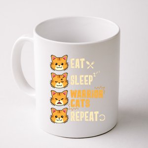 Eat Sleep Cat Warriors Repeat Cat Warrior Love Cats Great Gift Coffee Mug