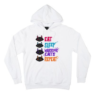 Eat Sleep Cat Warrior Repeat Cat Lover Hoodie