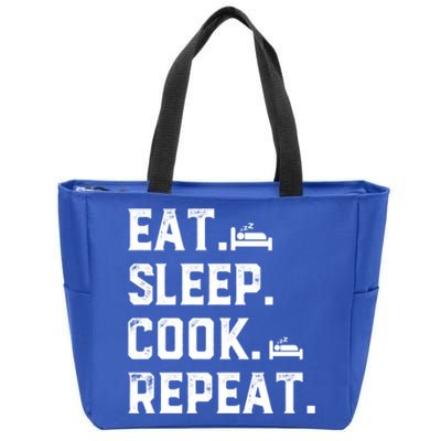 Eat Sleep Cook Repeat Culinary Cook Restaurant Cooking Chefs Gift Zip Tote Bag