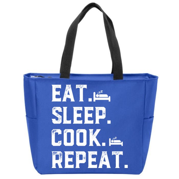 Eat Sleep Cook Repeat Culinary Cook Restaurant Cooking Chefs Gift Zip Tote Bag