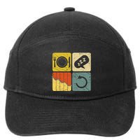 Eat Sleep Chart Repeat Cycle Funny Graph 7-Panel Snapback Hat