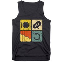 Eat Sleep Chart Repeat Cycle Funny Graph Tank Top