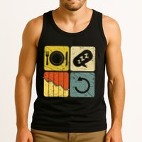 Eat Sleep Chart Repeat Cycle Funny Graph Tank Top