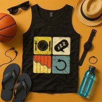 Eat Sleep Chart Repeat Cycle Funny Graph Tank Top