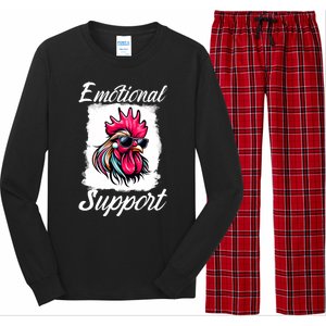 Emotional Support Chicken Cock Long Sleeve Pajama Set