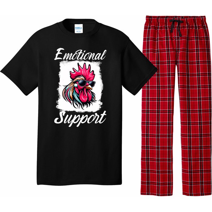 Emotional Support Chicken Cock Pajama Set