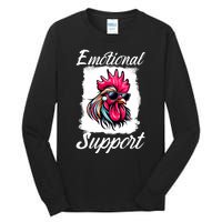 Emotional Support Chicken Cock Tall Long Sleeve T-Shirt