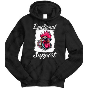 Emotional Support Chicken Cock Tie Dye Hoodie