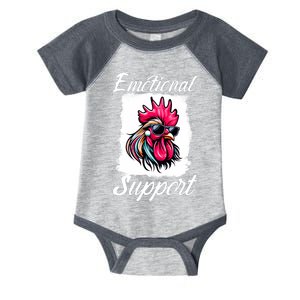 Emotional Support Chicken Cock Infant Baby Jersey Bodysuit