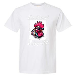 Emotional Support Chicken Cock Garment-Dyed Heavyweight T-Shirt