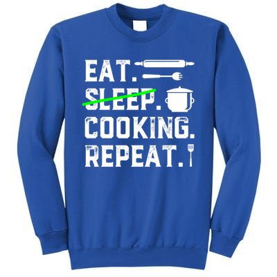 Eat Sleep Cooking Repeat No Sleep Cooking Chef Culinary Cook Gift Sweatshirt