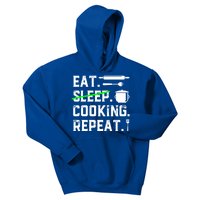 Eat Sleep Cooking Repeat No Sleep Cooking Chef Culinary Cook Gift Kids Hoodie