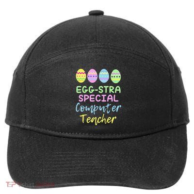 Eggstra Special Computer Teacher Easter Christmas 7-Panel Snapback Hat