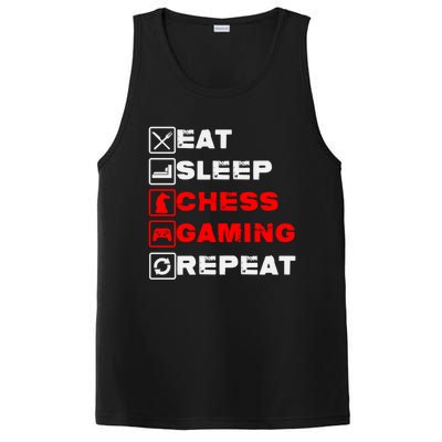 Eat Sleep Chess Gaming Repeat Funny Chess And Gaming Lover Great Gift PosiCharge Competitor Tank