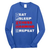 Eat Sleep Chess Gaming Repeat Funny Chess And Gaming Lover Great Gift Long Sleeve Shirt