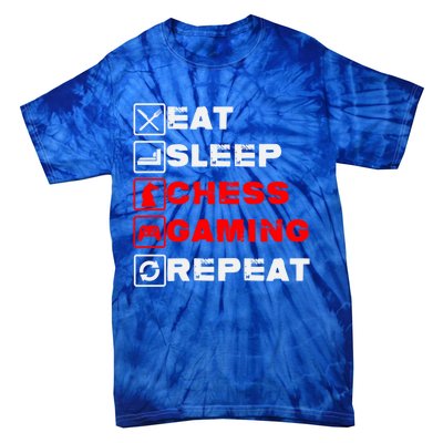 Eat Sleep Chess Gaming Repeat Funny Chess And Gaming Lover Great Gift Tie-Dye T-Shirt