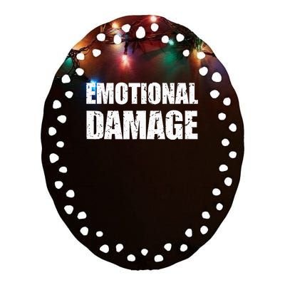 Emotional Support Coworker Ceramic Oval Ornament