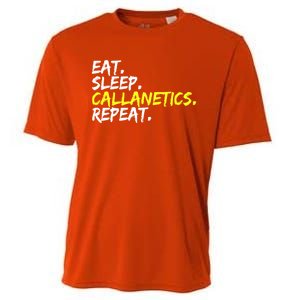 Eat Sleep Callanetics Repeat Gymnastik Gym Training Outfit Gift Cooling Performance Crew T-Shirt