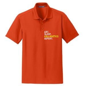 Eat Sleep Callanetics Repeat Gymnastik Gym Training Outfit Gift Dry Zone Grid Polo