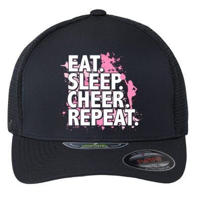 Eat Sleep Cheer Repeat Great Gift Flexfit Unipanel Trucker Cap