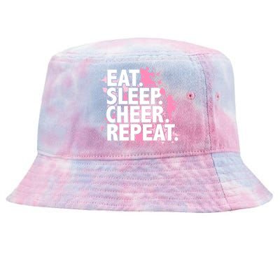 Eat Sleep Cheer Repeat Great Gift Tie-Dyed Bucket Hat