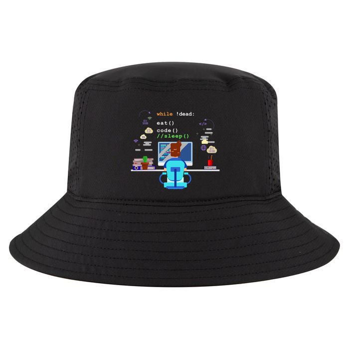 Eat Sleep Code Computer Science Programming Cute Gift Cool Comfort Performance Bucket Hat