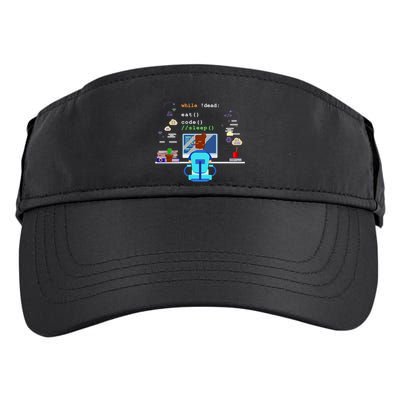 Eat Sleep Code Computer Science Programming Cute Gift Adult Drive Performance Visor