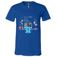 Eat Sleep Code Computer Science Programming Cute Gift V-Neck T-Shirt