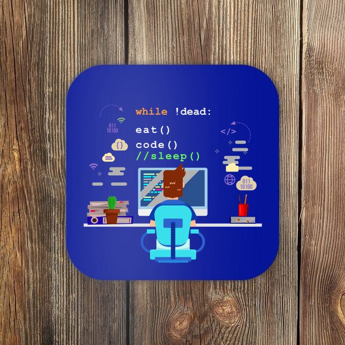 Eat Sleep Code Computer Science Programming Cute Gift Coaster