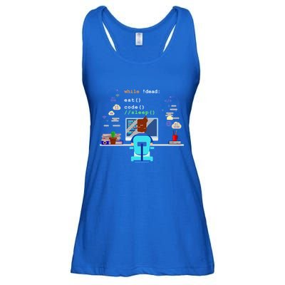 Eat Sleep Code Computer Science Programming Cute Gift Ladies Essential Flowy Tank