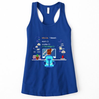 Eat Sleep Code Computer Science Programming Cute Gift Women's Racerback Tank