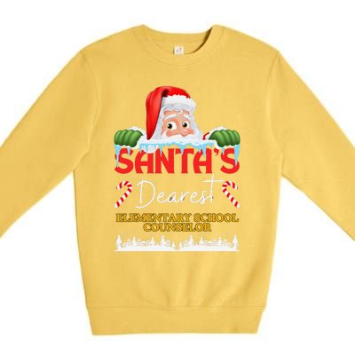 Elementary School Counselor Christmas Job Work Profession Premium Crewneck Sweatshirt