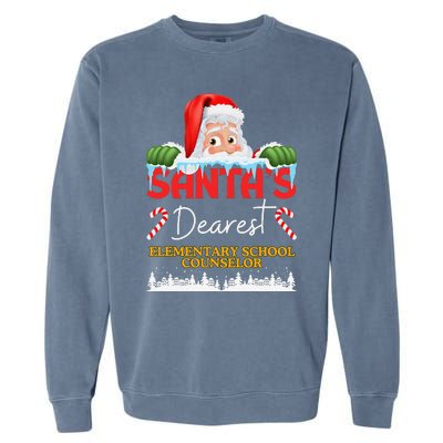 Elementary School Counselor Christmas Job Work Profession Garment-Dyed Sweatshirt