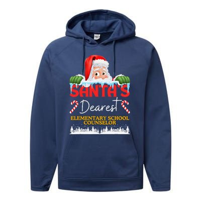 Elementary School Counselor Christmas Job Work Profession Performance Fleece Hoodie