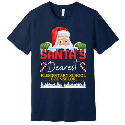 Elementary School Counselor Christmas Job Work Profession Premium T-Shirt