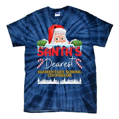 Elementary School Counselor Christmas Job Work Profession Tie-Dye T-Shirt