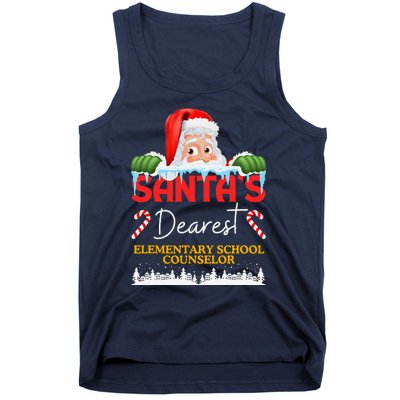 Elementary School Counselor Christmas Job Work Profession Tank Top