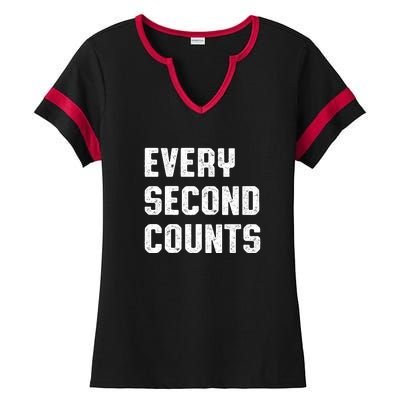 Every Second Counts Ladies Halftime Notch Neck Tee