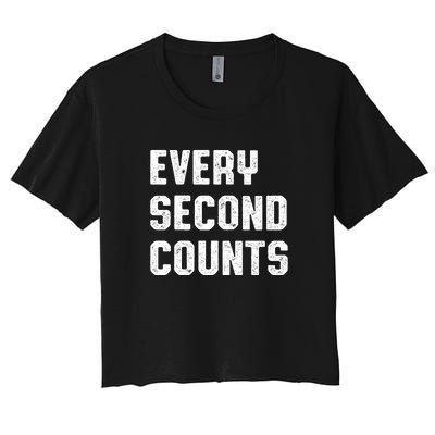 Every Second Counts Women's Crop Top Tee