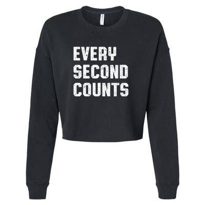 Every Second Counts Cropped Pullover Crew