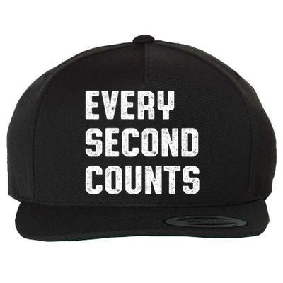 Every Second Counts Wool Snapback Cap