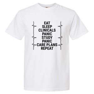 Eat Sleep Clinicals Funny Student Nurse Nursing School Gift Garment-Dyed Heavyweight T-Shirt