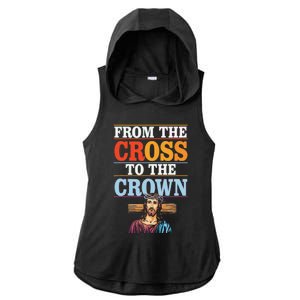 Easter Sunday Christian Believer Religious Jesus Christ Ladies PosiCharge Tri-Blend Wicking Draft Hoodie Tank