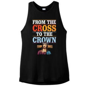 Easter Sunday Christian Believer Religious Jesus Christ Ladies PosiCharge Tri-Blend Wicking Tank