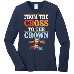 Easter Sunday Christian Believer Religious Jesus Christ Ladies Long Sleeve Shirt