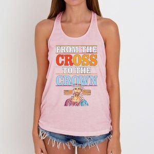 Easter Sunday Christian Believer Religious Jesus Christ Women's Knotted Racerback Tank