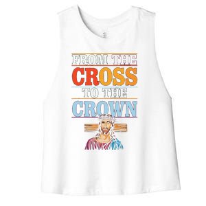 Easter Sunday Christian Believer Religious Jesus Christ Women's Racerback Cropped Tank